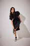 NA-KD Puff Sleeve Midi Dress - Dames Jurk - Maat 42 - Lange mouwen