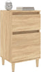 vidaXL - Nachtkastjes - 2 - st - 40x35x70 - cm - bewerkt - hout - sonoma - eikenkleurig