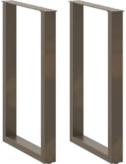 vidaXL - Salontafelpoten - 2 - st - U-vormig - 60x(90-91) - cm - staal - naturel
