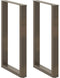 vidaXL - Salontafelpoten - 2 - st - U-vormig - 60x(90-91) - cm - staal - naturel