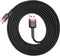 Baseus Cafule - Kabel USB / USB-C QC3.0 2A 200cm - Rood-Zwart