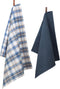 Ten Cate Theedoeken en Keukendoeken Set - Theedoeken en Handdoeken Set - Keukenset Theedoeken en Keukendoek - Keukendoek - Theedoek - 1x Keukendoek 50x50 cm - 1x Theedoek 60x65 cm - Katoen - Donkerblauw