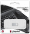 Kingston DataTraveler Micro 3.2 Gen 1 - USB-stick 256GB - Snelle gegevensoverdracht tot 200MB/s - Zilver