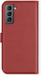 Selencia Galaxy S21 Plus - Echt Lederen Bookcase - Ruimte voor 3 pasjes - Rood