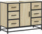 vidaXL - Wastafelkast - 80x33x60 - cm - bewerkt - hout - sonoma - eikenkleurig