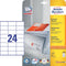 Avery Zweckform - Universele Etiketten - 70,0 x 36,0 mm permanent klevend - wit