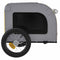 vidaXL - Hondenfietstrailer - oxford - stof - en - ijzer - geel - en - grijs