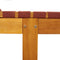 vidaXL - Ligbed - massief - acaciahout - en - stof - rood