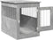 vidaXL - Hondenbench - 55 - x - 80 - x - 68 - cm - bewerkt - hout - betongrijs