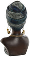 Decoratieve figuren Home ESPRIT Blauw Zwart Gouden Afrikaanse 15 x 11 x 25 cm