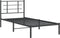 vidaXL - Bedframe - met - hoofdbord - metaal - zwart - 90x200 - cm