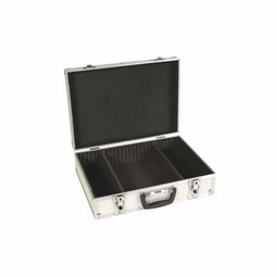 Perel Gereedschapskoffer - Aluminium - Verstelbare tussenwanden sleutelslot - Grijs 425 x 305 x 125 mm