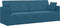 vidaXL - Vloersofa - Bed - 2-in-1 - Blauw - 213x144x60 - cm - Velours