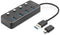 Digitus DA-70247 - USB Hub - 4x USB 3.2 (Gen1, 5Gb/s) - Grijs