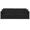 vidaXL - Vloersofa - Bed - 2-in-1 - Zwart - 213x144x60 - cm - Velours