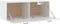 vidaXL - Wandkast - 100x36,5x35 - cm - bewerkt - hout - hoogglans - wit