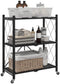vidaXL - Opbergrek - op - wielen - 71x34x88 - cm - staal - zwart