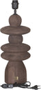 PTMD Callain Brown Mango Wood Table Lamp Base Round