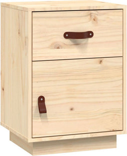 vidaXL - Nachtkastje - 40x34x55 - cm - massief - grenenhout