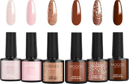 Moods Gellac 6-delige Set - Gellak Starterspakket - 8ML - Subtle Luxe - HEMA- & TPO-vrij (6-delige Set)