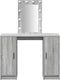 vidaXL - Kaptafel - met - LED-verlichting - - - Grijs - Sonoma - 102x33x135 - cm