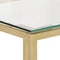 vidaXL - Wandtafel - roestvrijstaal - en - gehard - glas - goudkleurig