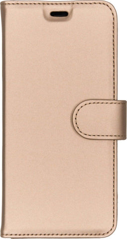 Accezz Hoesje Geschikt voor Samsung Galaxy A8 (2018) Hoesje Met Pasjeshouder - Accezz Wallet Softcase Bookcase - goud