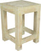 Liviza Bijzettafel hout wit Sagre - Albasia hout - Vierkant Hout - 50 cm , 35 cm , 35 cm