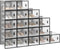 Woltu Schoenopbergboxen - Set van 18 - Stapelbaar - 35 x 25 x 19 cm (set van 18)
