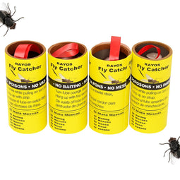 Benson Vliegpapier Plakstroken Set - Vliegenval - Gifvrij en Geurloos (4 stuks)