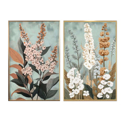 Home ESPRIT - Schilderij Blommor Shabby Chic - 80 x 120 cm - Groen (2 stuks)