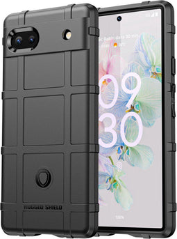 iMoshion Hoesje Geschikt voor Google Pixel 6a Hoesje Siliconen - iMoshion Rugged Shield Backcover - Zwart