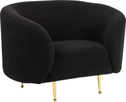 Fauteuil LOEN Bouclé Zwart