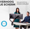 Fellowes Platinum - Monitorarm voor 2 Schermen - Gasveer - USB - Zwart