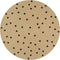 vidaXL - Vloerkleed - handgemaakt - met - zwarte - print - 90 - cm - jute