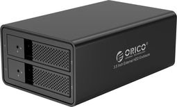ORICO 3.5 inch dual-bay externe harde schijf behuizing - aluminium - zwart