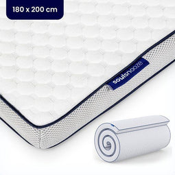 Soulsnooze® DuoComfort Premium Topper Matras - Dubbelzijdig Comfort - 3D Air Mesh - 180x200 cm - Wit