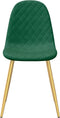 vidaXL - Eetkamerstoelen - 4 - st - fluweel - donkergroen