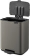 Brabantia Bo Pedaalemmer - 12 liter - Soft-close - Platinum