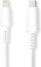 Nedis Lightning Kabel - USB 2.0 - Apple Lightning 8-Pins - USB-C Male - 480 Mbps - Vernikkeld - 2.00 m - Rond - PVC - Wit - Doos