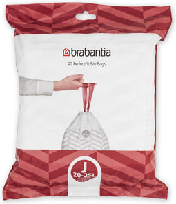 Brabantia PerfectFit Vuilniszakken - 20/25 l - Code J - 40 stuks