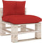 vidaXL - Palletkussens - 2 - st - stof - rood