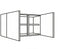 Optifit Klassik60 - Wandkast - 2 deuren 57,6x100x33 cm - Wit