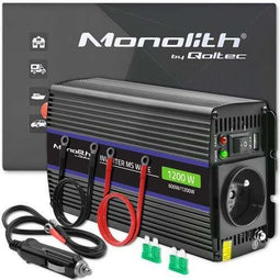Qoltec Monolith - Netvoeding & Inverter - 600 W - Zwart