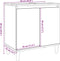 vidaXL - Wastafelkast - 58x33x60 - cm - bewerkt - hout - betongrijs