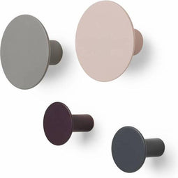 Blomus Ponto Wandhaken - Handdoekhaakjes - Multikleur - Set van 4
