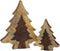 J-Line decoratie Kerstboom Puzzel - hout - bruin/naturel - large