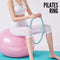 Pilatesring voor training, yoga-ring met dubbele handgreep, pilatescirkel voor weerstand en flexibil