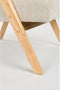 Housecraft Living Panadero Fauteuil met armleuning Hout Naturel/ Beige