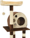 vidaXL - Kattenkrabpaal - met - sisal - krabpalen - 127 - cm - beige - en - bruin